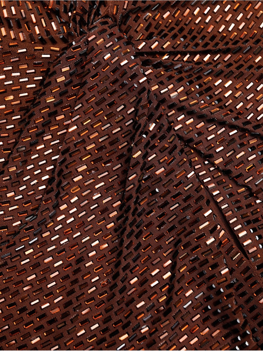NWOT Self-Portrait BROWN RHINESTONE MAXI DRESS - Picture 7 of 8